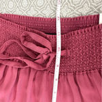REWASH New!  Pink Wide Leg Palazzo Pants Cinched Lace Up Crop Leg Size L Photo 9