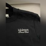 Lululemon Cotton French Terry Crewneck Pullover Tennis Club Black White Size M Photo 7