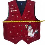 Karen Scott Vintage 90’s  Christmas Holiday Snowman Vest Size L Photo 5