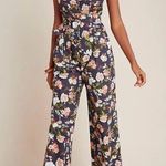 Anthropologie New Current Air Clea Wide Leg Jumpsuit Sz S Boho Floral Cotton NWT Photo 0