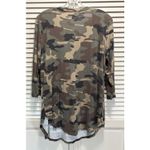Zenana Premium Zenana Green Camo Long Sleeve Tunic Top Size Medium V Neck Soft Relaxed Photo 3