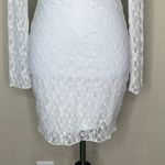 Jessica Simpson Floral Lace Long Sleeve Mini Dress White Sz Sm Romantic Photo 4