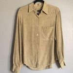 Ellen Tracy Linda Allard  • Tan and Black Silk Button Down Size 10 Photo 0