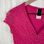 Wrapper Vintage Y2K Pink Lace V-neck Babydoll Top Blouse Size Medium Fairycore Photo 6