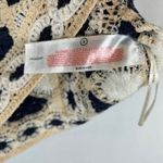 Primark Crochet Crop Top Small S Blue White Beige Sleeveless Square Neck Photo 3