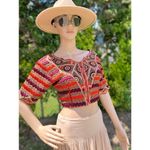 Women’s Colorful Ethnic Indian Embroidered Corset Crop Top Small Photo 1
