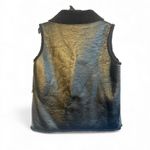 No Boundaries  Faux Leather Vest Faux Shearling Lining NWT Women L/XL Black Urban Photo 1