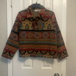 Studio Works  Multi Color Floral Print Jacket w/ Buttons, Size Petite Large Photo 0