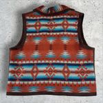 Pendleton VTG‎  Wool Blanket Vest Southwest Western Aztec Native American Sz L Photo 2