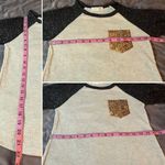 Twenty Second  22nd Long Sleeve Raglan Tee Gold Sequin Pocket Cream 10 / 11 Photo 7