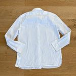 Theory  - Hidden Button Front Long Sleeve Shirt in White Photo 5