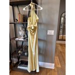 retrofete Ester Satin Maxi Dress Yuzu Womens Size Large Yellow Photo 8
