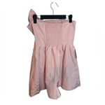 EXPRESS Nwt Baby Pink Floral Bow Strapless Romper Photo 4