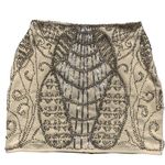 Endless Rose • beaded mini skirt cream and silver small Photo 0