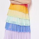 Hutch  x Anthropologie Rainbow Tiered Pleated Tulle Midi Dress Photo 0