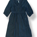 Old Navy  Black Cotton Dress Women’s Small Empire Waist Knee‎ Length Pockets Photo 0