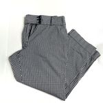 Loft Ann Taylor Blck and White Gingham Checkered Marisa Cropped Pants Photo 5