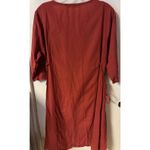 Zudio Women's Burnt Red/orange Embroidered Folk Style Dress Orange Size XL Photo 6