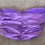 Better Be Purple Satin Crop Top Photo 1