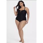 Torrid Women's BLACK WIRELESS SLIM FIX ONE-PIECE SWIMSUIT Sz 2XL Swimwear Beach Photo 1