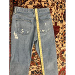 AGOLDE Womens  Button Fly 90 's Mid Rise Loose Fit Distressed Jeans in Fall Out Photo 7