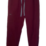 FIGS Zamora Jogger Scrub Pants Burgundy Red Technical Collection Size XS Nurse Photo 0