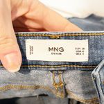 Mango MNG Boot Crop Mid Rise Jeans Raw Hem Blue 6 Photo 2