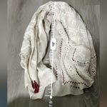 Maurice's Gray, White & Burgundy Floral Paisley Tassel Lightweight Scarf NEW Photo 3