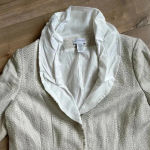 Soft Surroundings  Beige Tweed Blazer Linen Blend Sz XL Photo 1