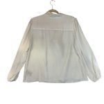 Nanette Lepore Ivory Pleated Tie Neck Blouse Classic Dressy Size L Long Sleeve Photo 6
