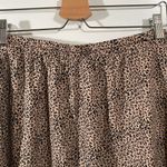 Urban Romantics True Wrap Midi Skirt with Micro Leopard Print Pattern in Size Small Tan Neutral Photo 5
