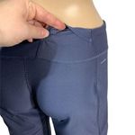 Adidas  Womens Crop Capri Pants Athletic Sporty Yoga Blue Steel Gray Small Photo 7