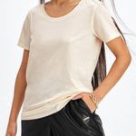 Fabletics NWT Peach Short Sleeve T-Shirt Size Medium 100% Cotton Jersey Tee Photo 0