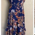 Lulus NWOT Stunning Favorite Navy Blue Floral Ruffled High-Low Maxi Dress Photo 11
