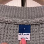 Old Navy Gray Ribbed Henley Top Photo 1