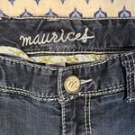 Maurice's Maurice’s 16 Women's Blue Jeans embroidered pockets whiskered straight Photo 4