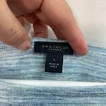 Ann Taylor women's blue long sleeve boat neck loose relaxed stretch casual shirt Photo 2