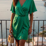 Fame and Partners  The Roxby Mini Dress Bright Mint Photo 1