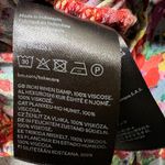 H&M Floral Print Blouse Long Sleeve Ruched Front V-Neck Top Size L Cropped Top Photo 4