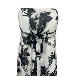 David's Bridal David’s Bridal Black White Floral Strapless Bridal Bridesmaid Party Dress 10 NWT Photo 2