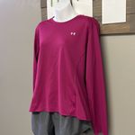 Under Armour Women’s Pinky Purple Long Sleeve Crew Pullover Shirt w/ Panels-XL Photo 2