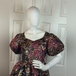 Jessakae Elegant Black and Purple Floral Dress Size Medium. Photo 1