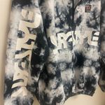 Surf Style  Vintage Retro Pullover Jacket 90s Black and White Tie Dye Photo 5