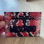 Moschino Couture Python Print Leather Card Holder NEW with tags in box Photo 3