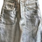 ZARA mid rise boyfriend jeans metallic silver jeans size 4 NWOT Photo 10
