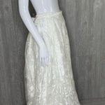 Marina white sheer floral maxi skirt with tulle wedding large Photo 8