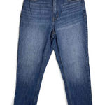 Topshop  Womens Blue Classic‎ Five Pocket High Waisted Cropped Mom Jeans Size 28 Photo 0