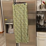 💕FAVORITE DAUGHTER💕 The Gwen Satin Midi Skirt ~ Green Floral Print XL NWOT Photo 14