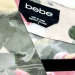 Bebe Sheer Dream Floral Print Romper Cream/Pink Size 8 Photo 5