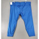 Nike  One Womens Size 3X Blue Faux Leather 7/8 Training‎ Leggings (DH3187-476) Photo 2